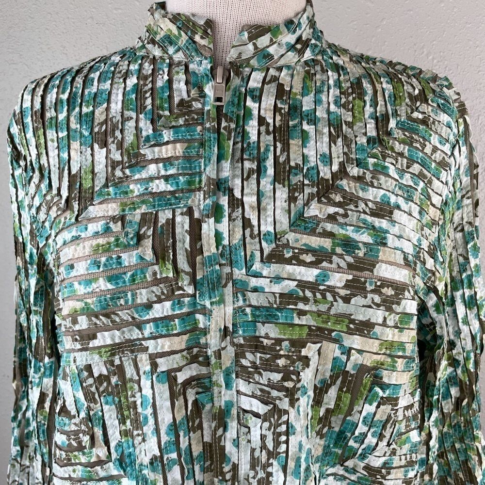 Multiples Full Zip Jacket Top Size M EUC - Picture 2 of 9